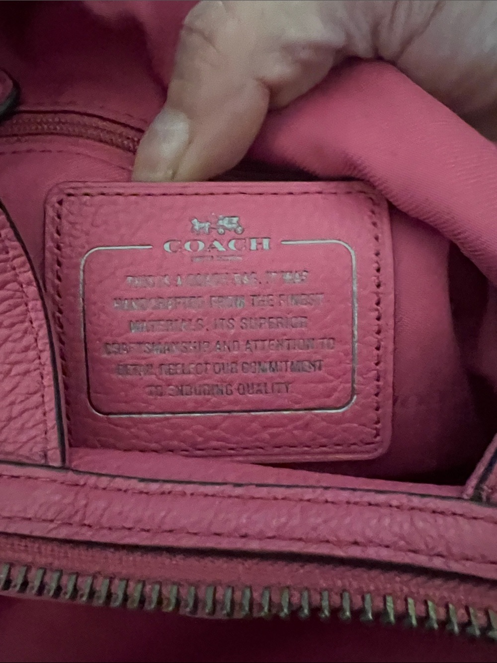 Coach Edie Dahlia Rivet Gunmetal Pink Pebbled Leather Shoulder Bag - Picture 7 of 11